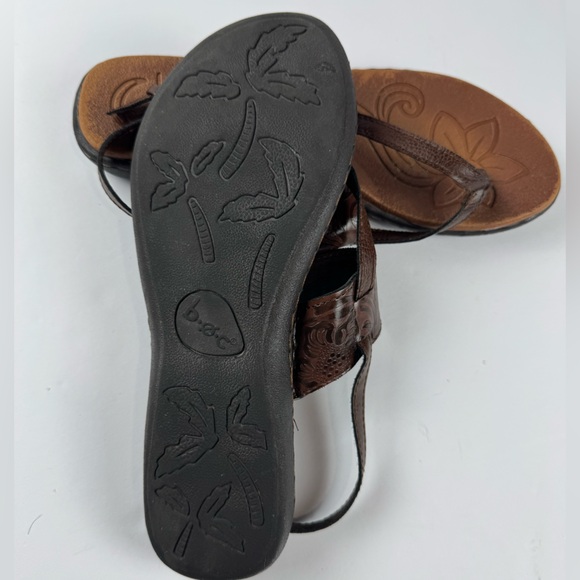 BOC Brown Slingback thong flat summer sandal size 7 - Picture 3 of 7